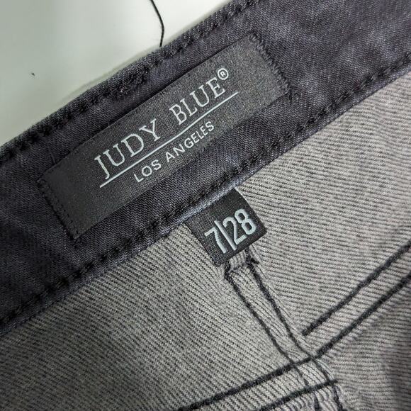 Judy Blue Skinny Fit Jeans Faded Black Gray Charcoal Wash Womens 28 Mid Rise - Picture 3 of 5